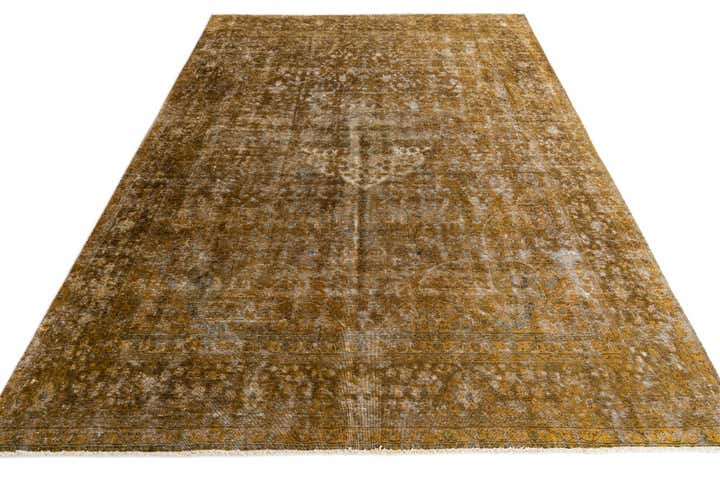 9' 5 x 13' Hand Knotted Ultra Vintage Persian Wool Rug