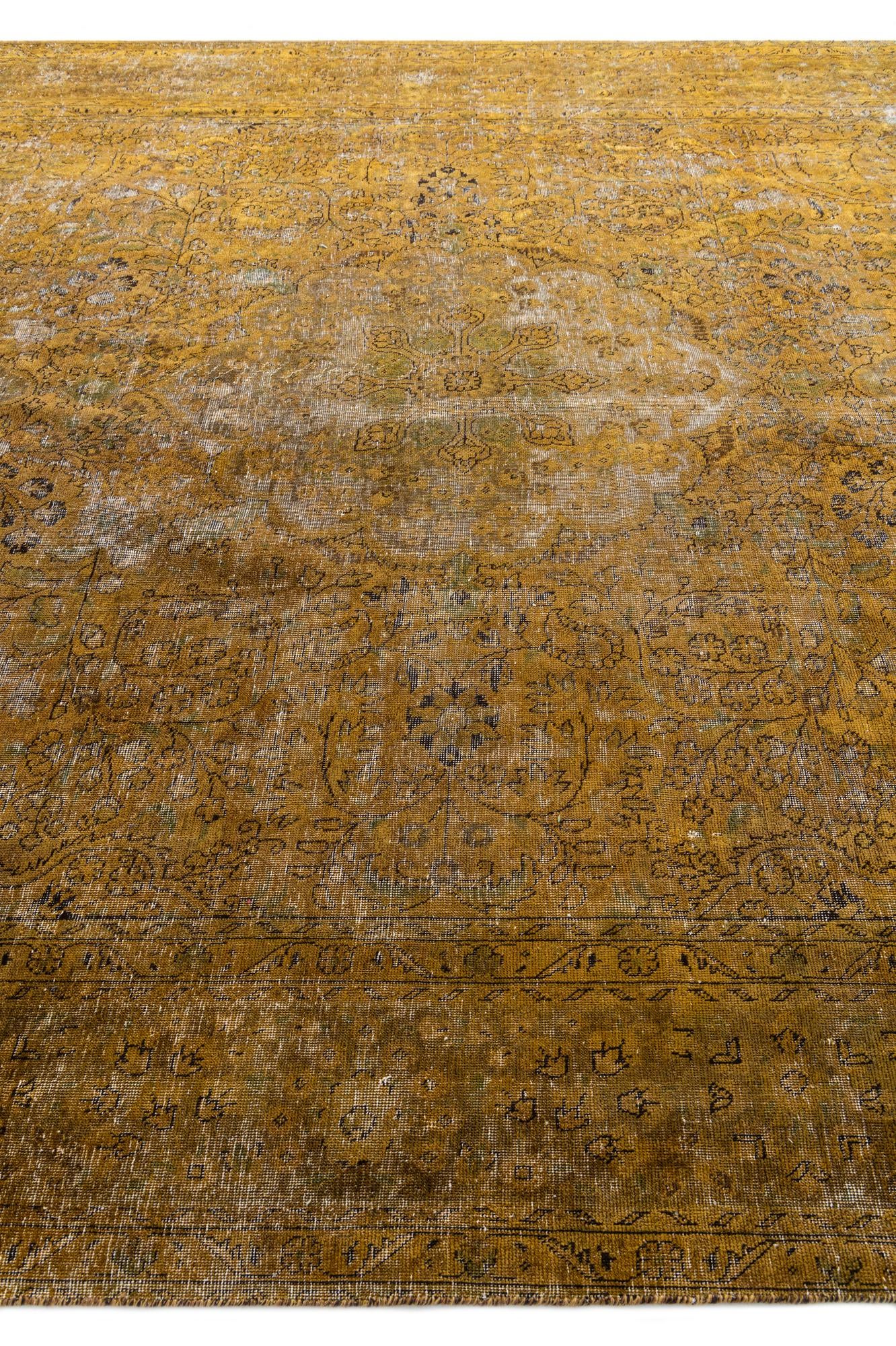 9' 5 x 13' Hand Knotted Ultra Vintage Persian Wool Rug