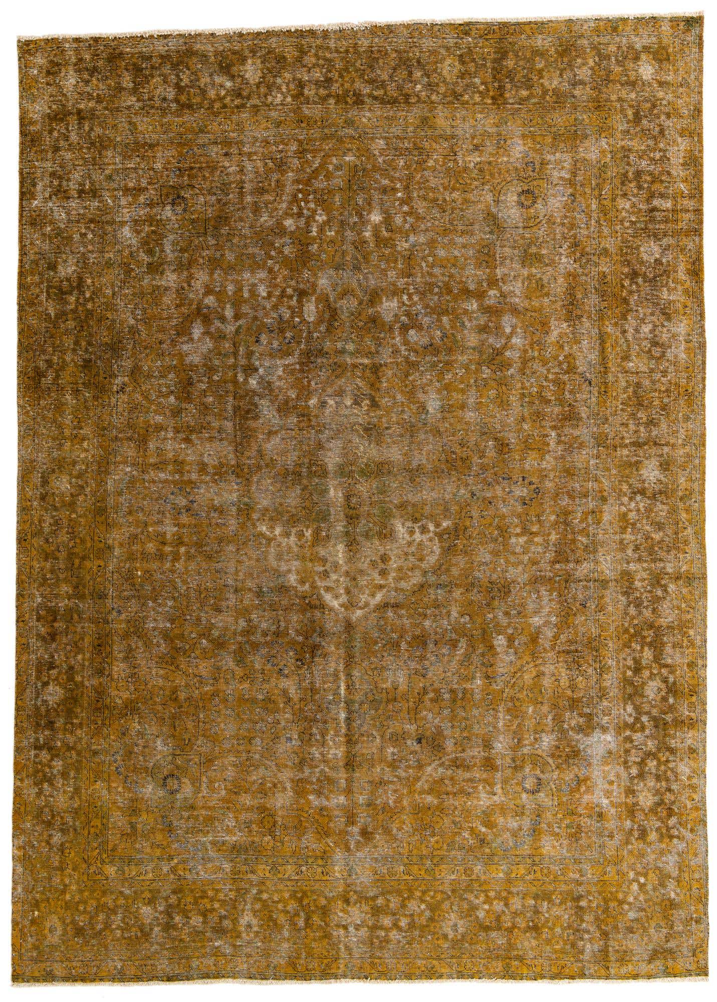 9' 5 x 13' Hand Knotted Ultra Vintage Persian Wool Rug
