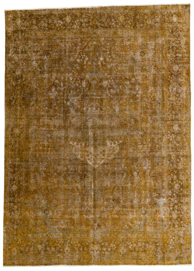 Detail image of 9' 5 x 13' Hand Knotted Ultra Vintage Persian Wool Rug