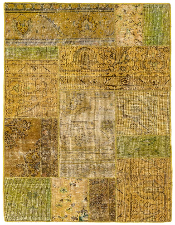 Detail image of 3' 4 x 5' 7 Hand Knotted Ultra Vintage Persian Wool Rug