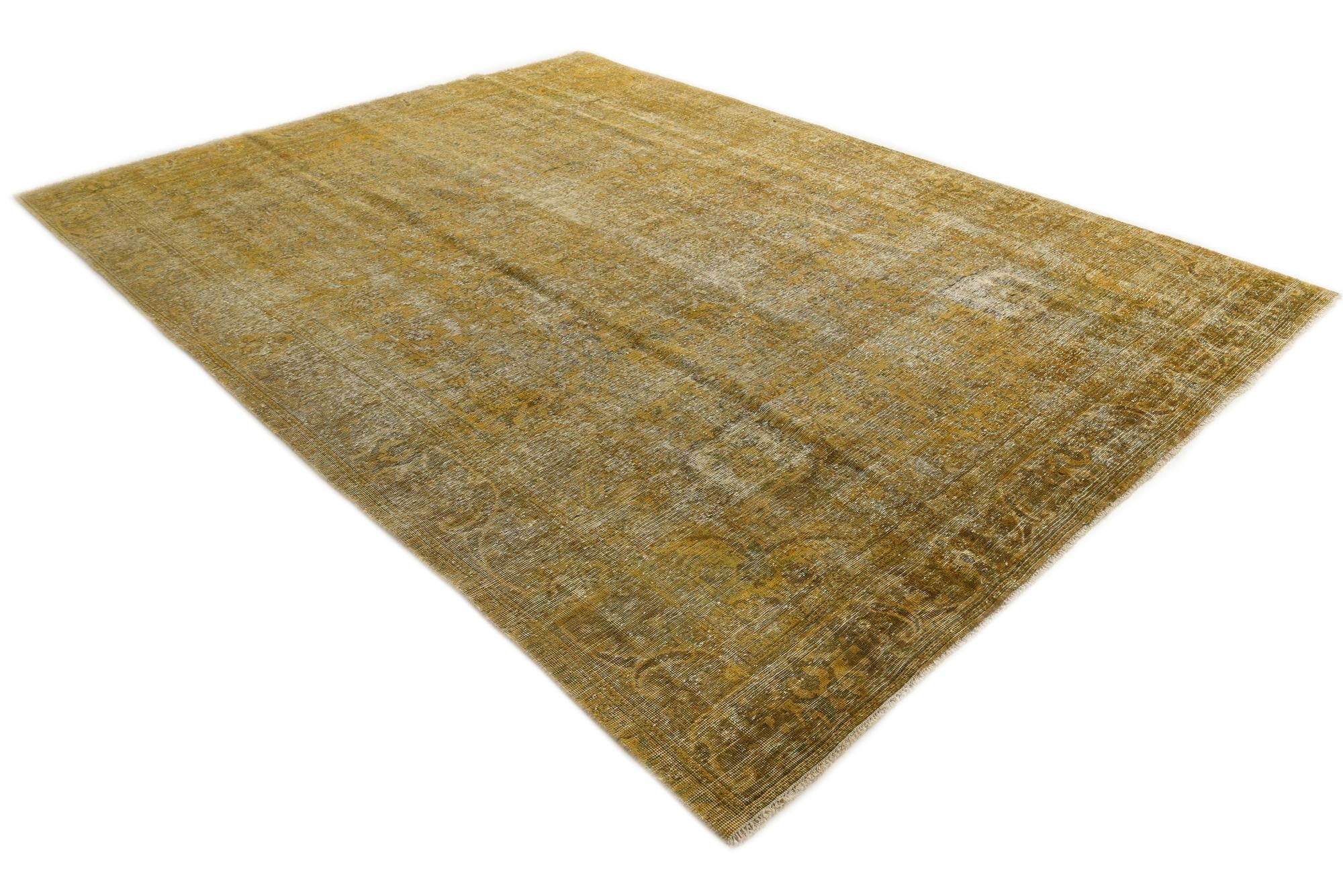 9' 4 x 12' 6 Hand Knotted Ultra Vintage Persian Wool Rug