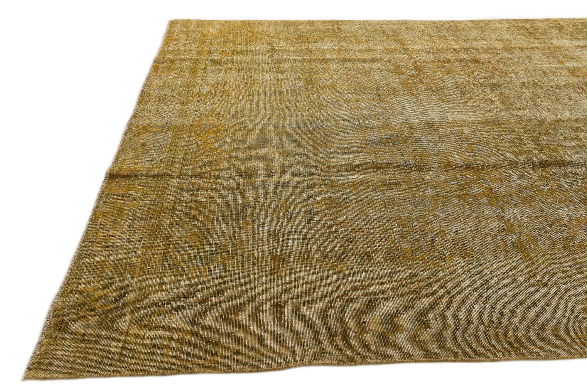 9' 4 x 12' 6 Hand Knotted Ultra Vintage Persian Wool Rug