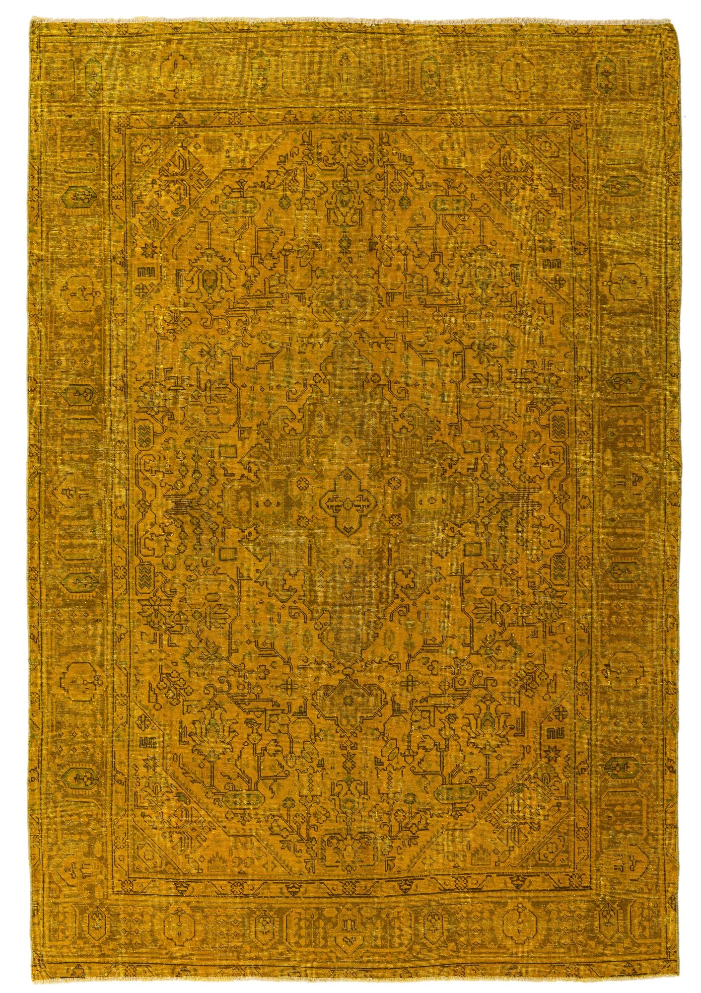 6' 5 x 9' 6 Hand Knotted Ultra Vintage Persian Wool Rug