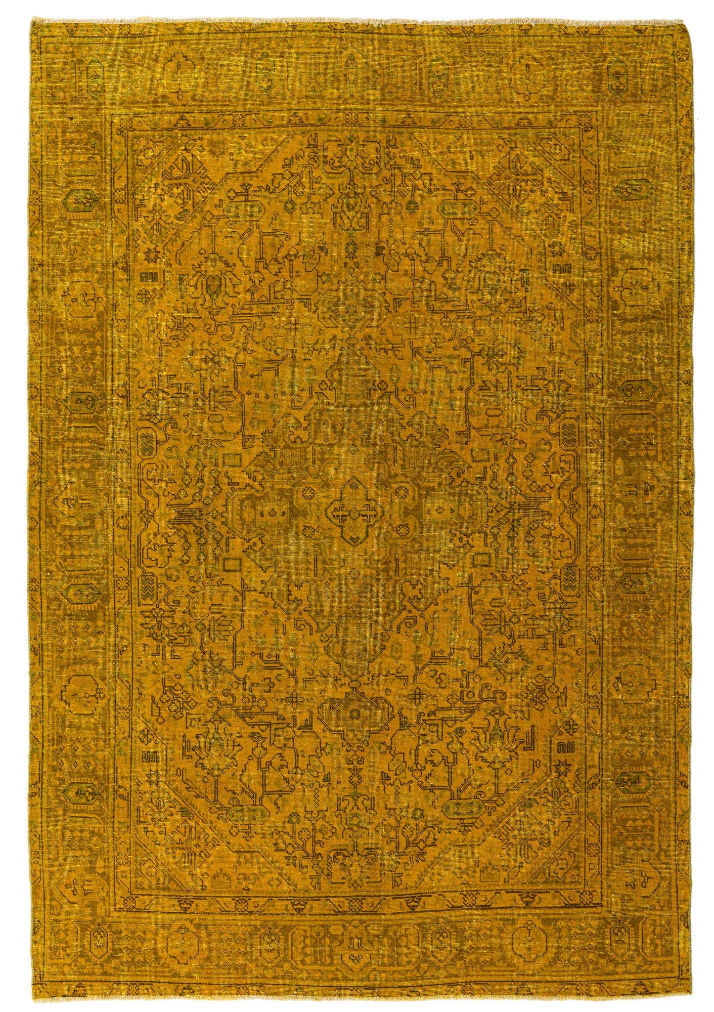 6' 5 x 9' 6 Hand Knotted Ultra Vintage Persian Wool Rug