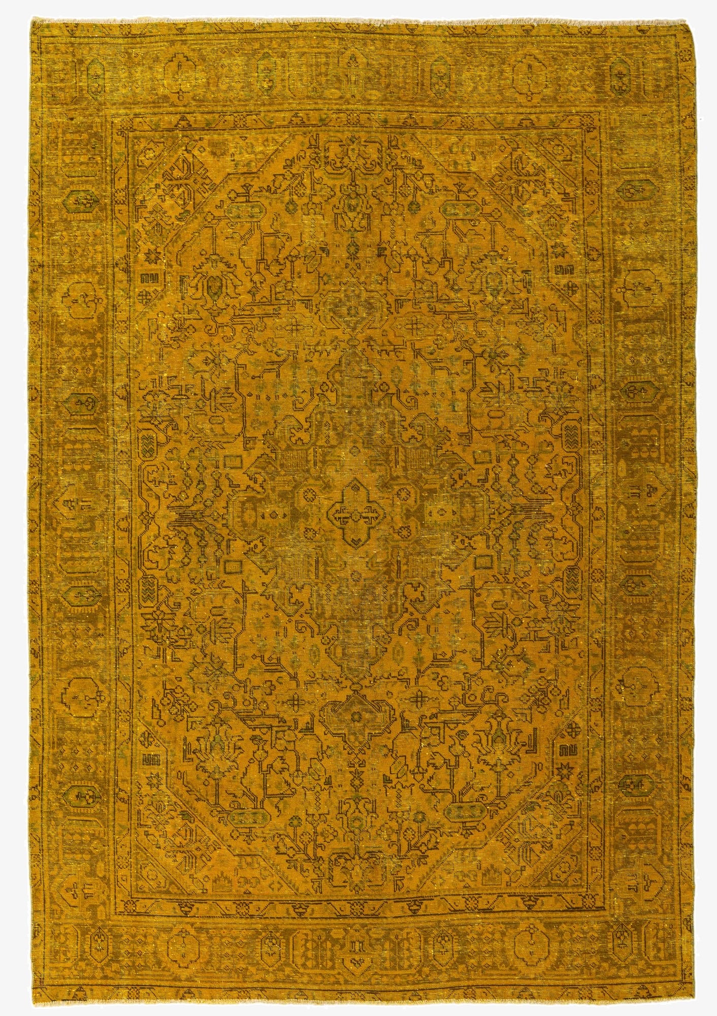 6' 5 x 9' 6  Hand Knotted Ultra Vintage Persian Wool Rug