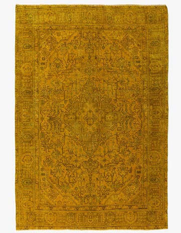 6' 5 x 9' 6 Hand Knotted Ultra Vintage Persian Wool Rug