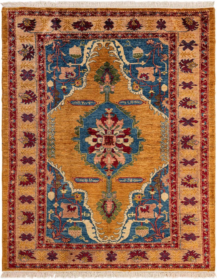 Detail image of 5' 1 x 7' 3 Hand Knotted Ziegler Wool Rug