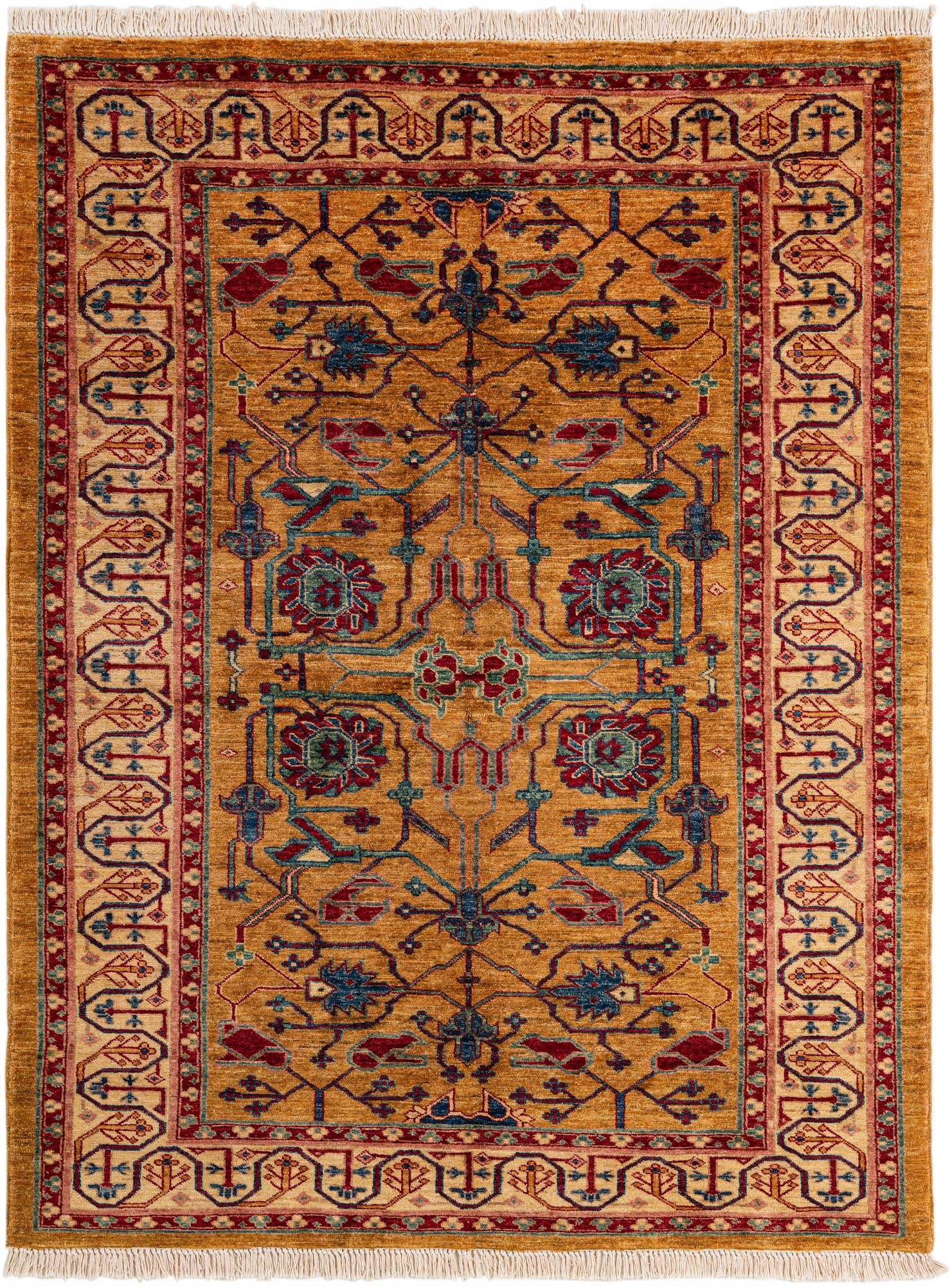 5' 1 x 6' 8 Hand Knotted Ziegler Wool Rug