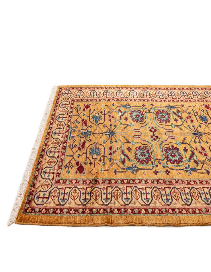 Detail image of 5' x 6' 11  Hand Knotted Ziegler Wool Rug