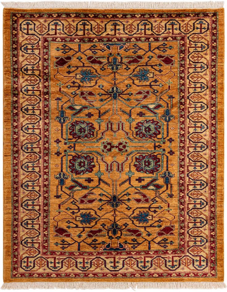 Detail image of 5' x 6' 11 Hand Knotted Ziegler Wool Rug