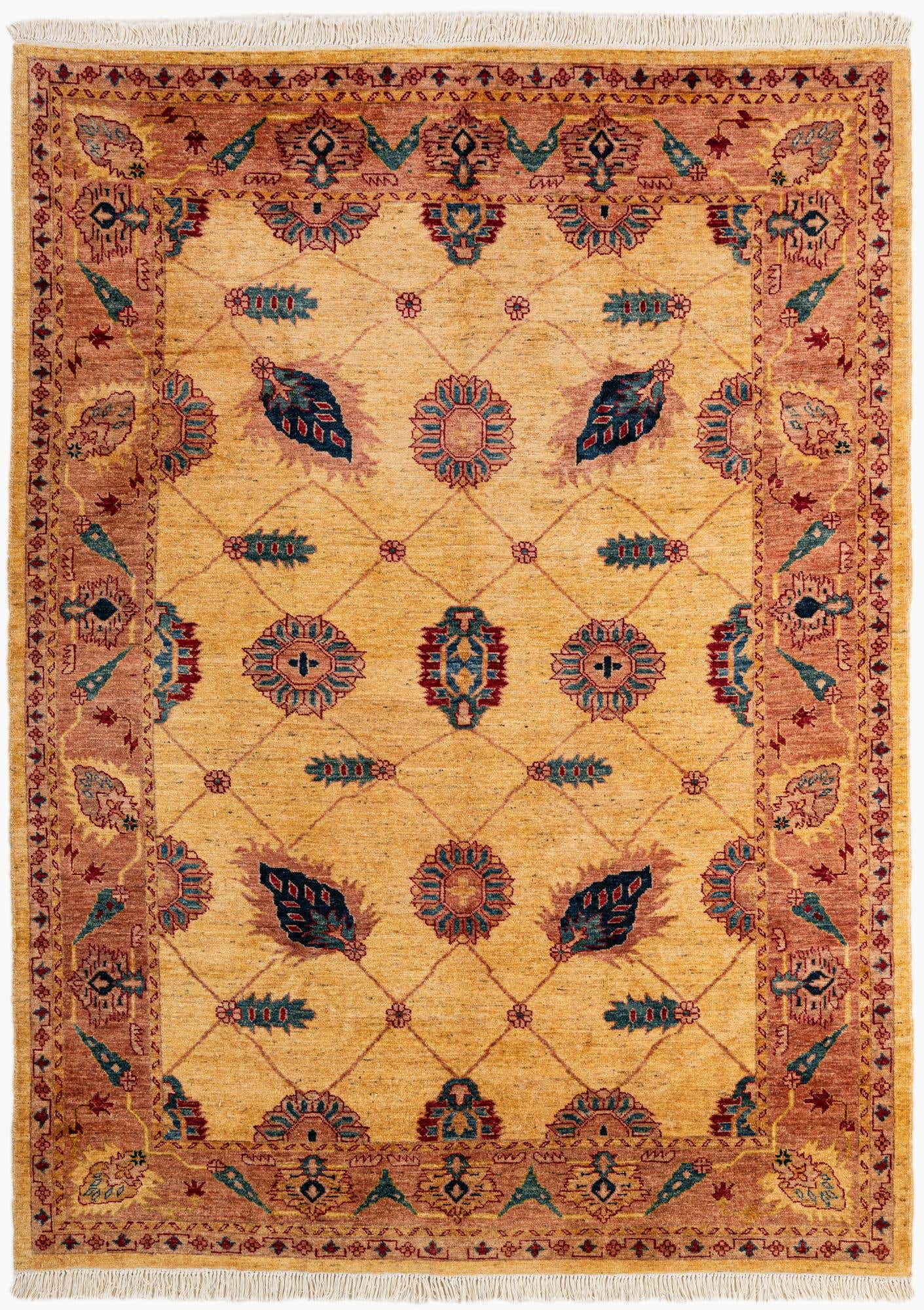 5' 7 x 7' 8 Hand Knotted Ziegler Wool Rug