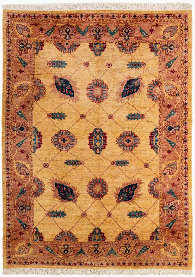 Detail image of 5' 7 x 7' 8 Hand Knotted Ziegler Wool Rug