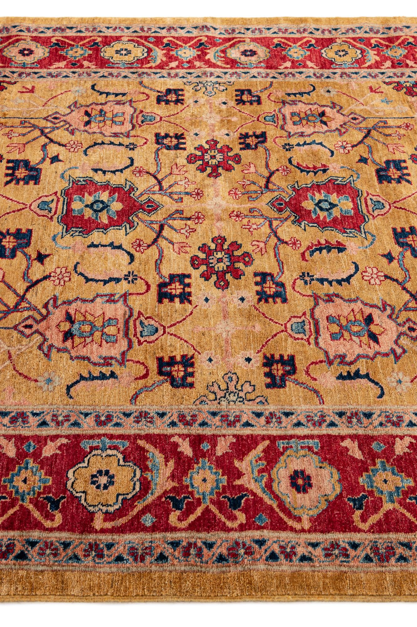 5' 5 x 8' 10 Hand Knotted Ziegler Wool Rug