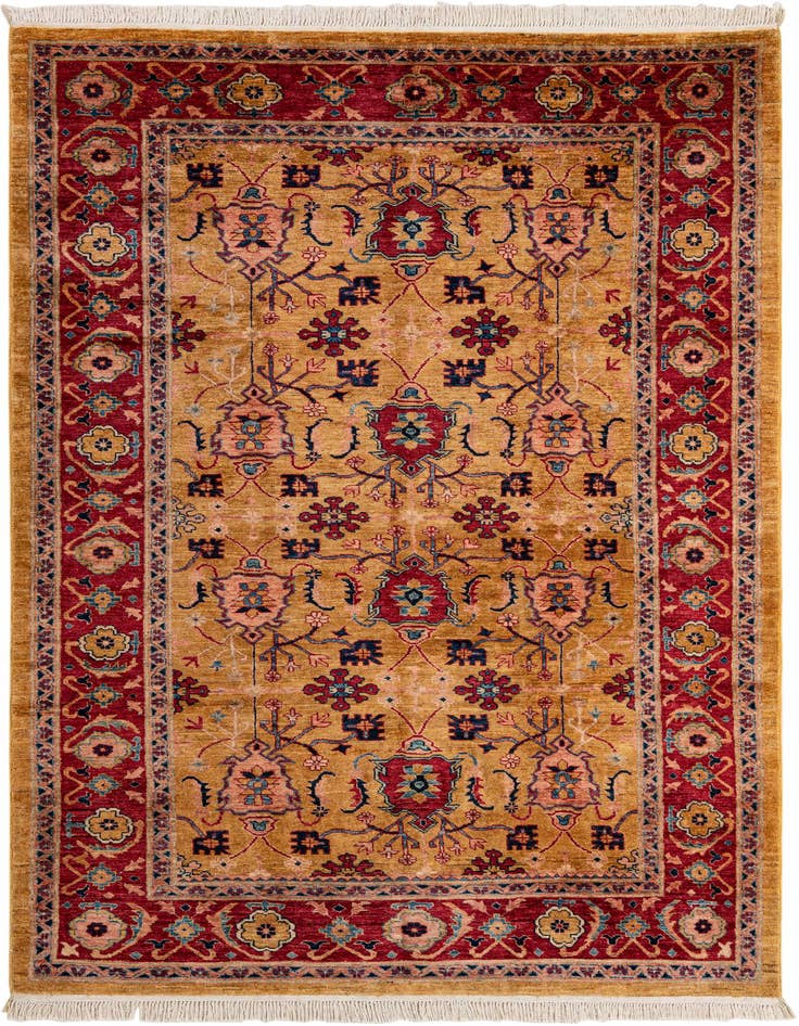 Detail image of 5' 5 x 8' 10 Hand Knotted Ziegler Wool Rug