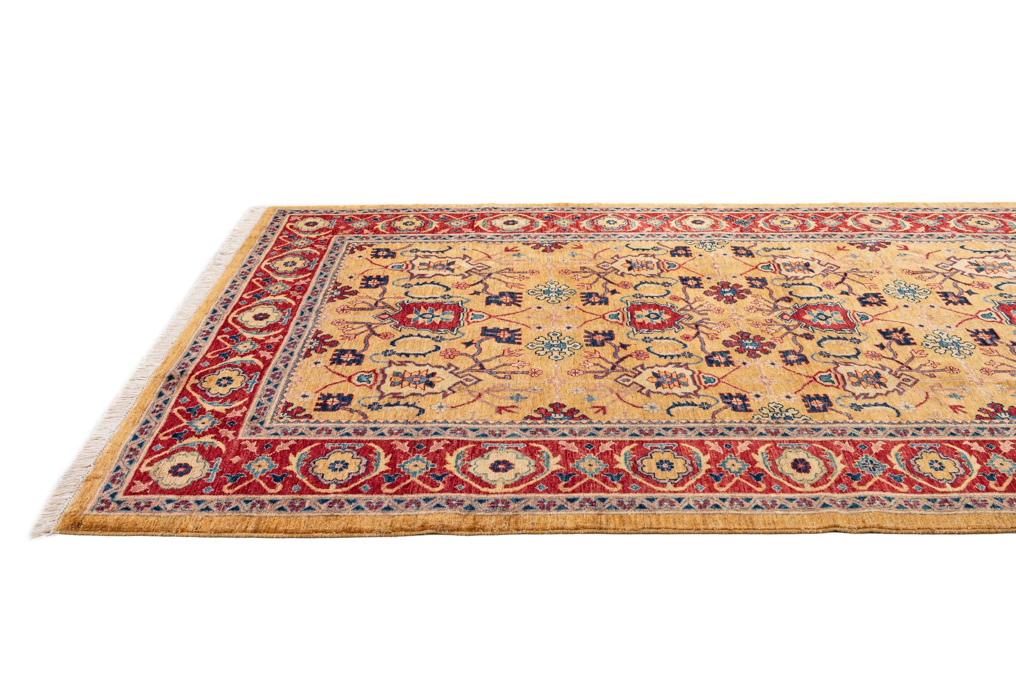 5' 6 x 8' Hand Knotted Ziegler Wool Rug