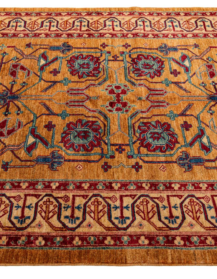 Detail image of 5' 2 x 6' 9 Hand Knotted Ziegler Wool Rug