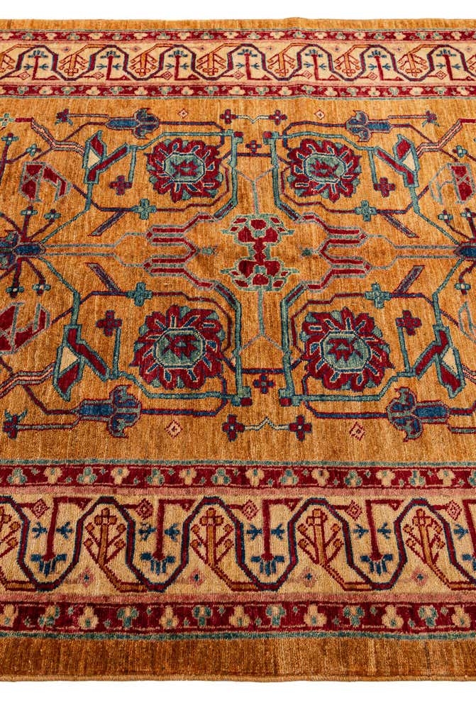 5' 2 x 6' 9 Hand Knotted Ziegler Wool Rug