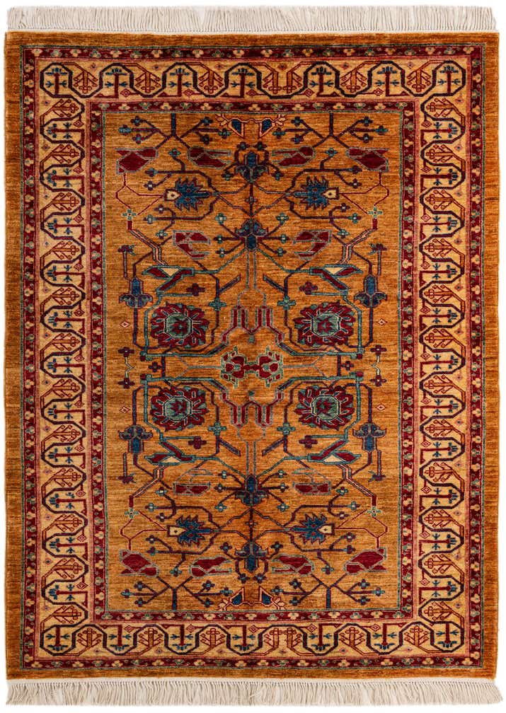 5' 2 x 6' 9 Hand Knotted Ziegler Wool Rug
