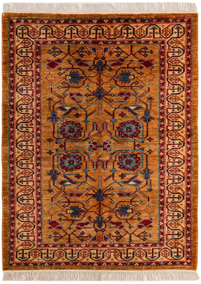 Detail image of 5' 2 x 6' 9 Hand Knotted Ziegler Wool Rug