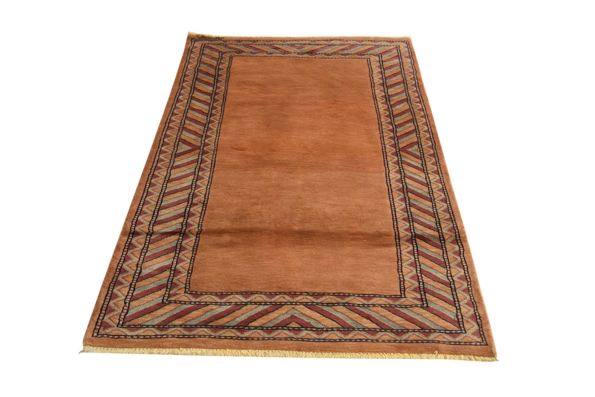 3' 2 x 5' 2 Hand Knotted Ziegler Oriental Wool Rug
