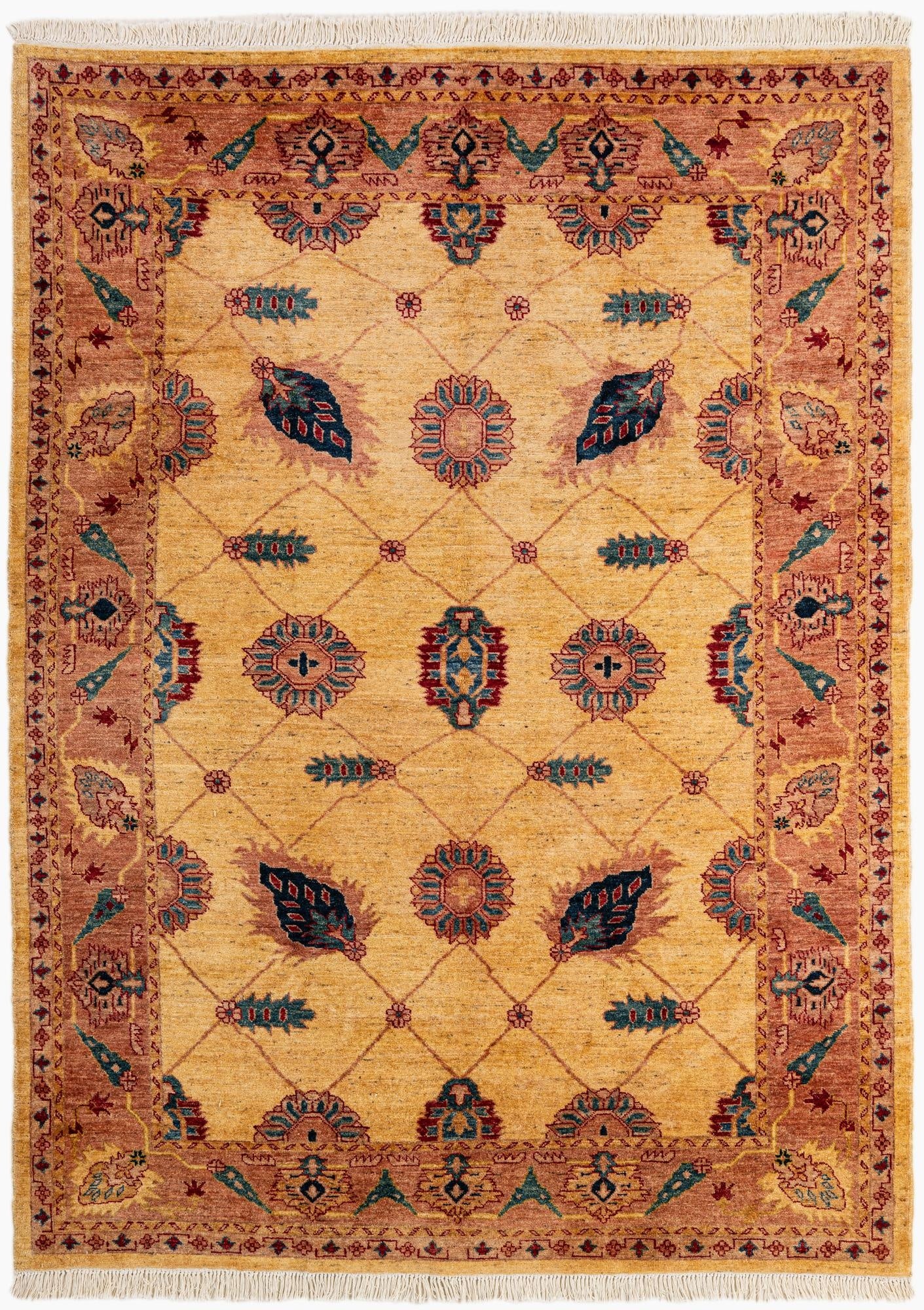 5' 7 x 7' 8  Hand Knotted Ziegler Wool Rug