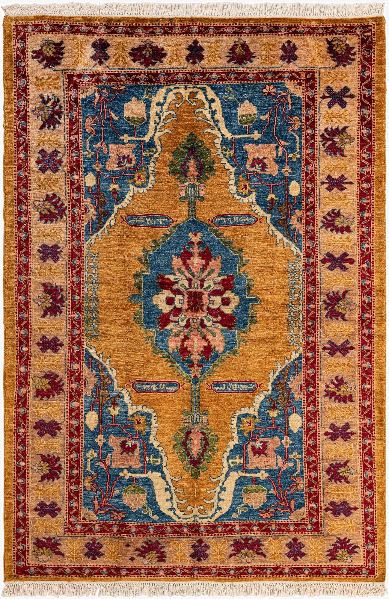 5' 1 x 7' 3  Hand Knotted Ziegler Wool Rug