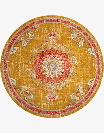 Gold Carrington Round Rug
