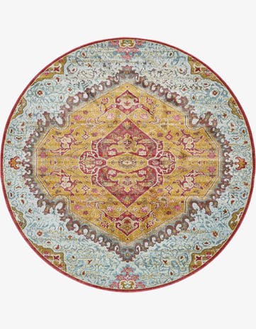 Gold Havana Round Rug