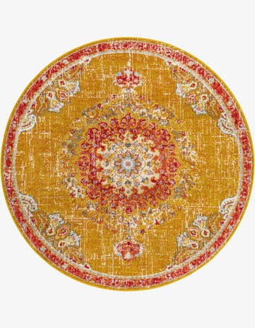 Gold Madeline Round Rug