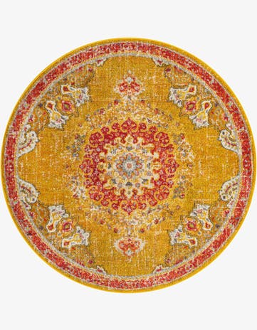 Gold Madeline Round Rug