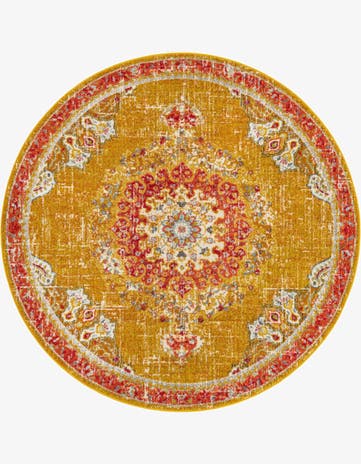 Gold Madeline Round Rug