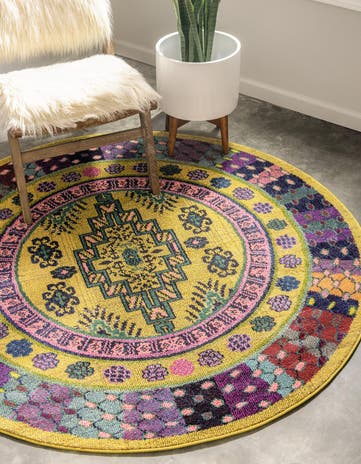 8' x 8' Washable Palazzo Round Rug