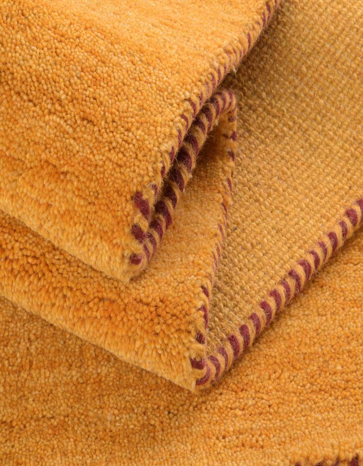 Detail image of 9' 10 x 9' 10  Hand Knotted Solid Gabbeh Wool Round Rug