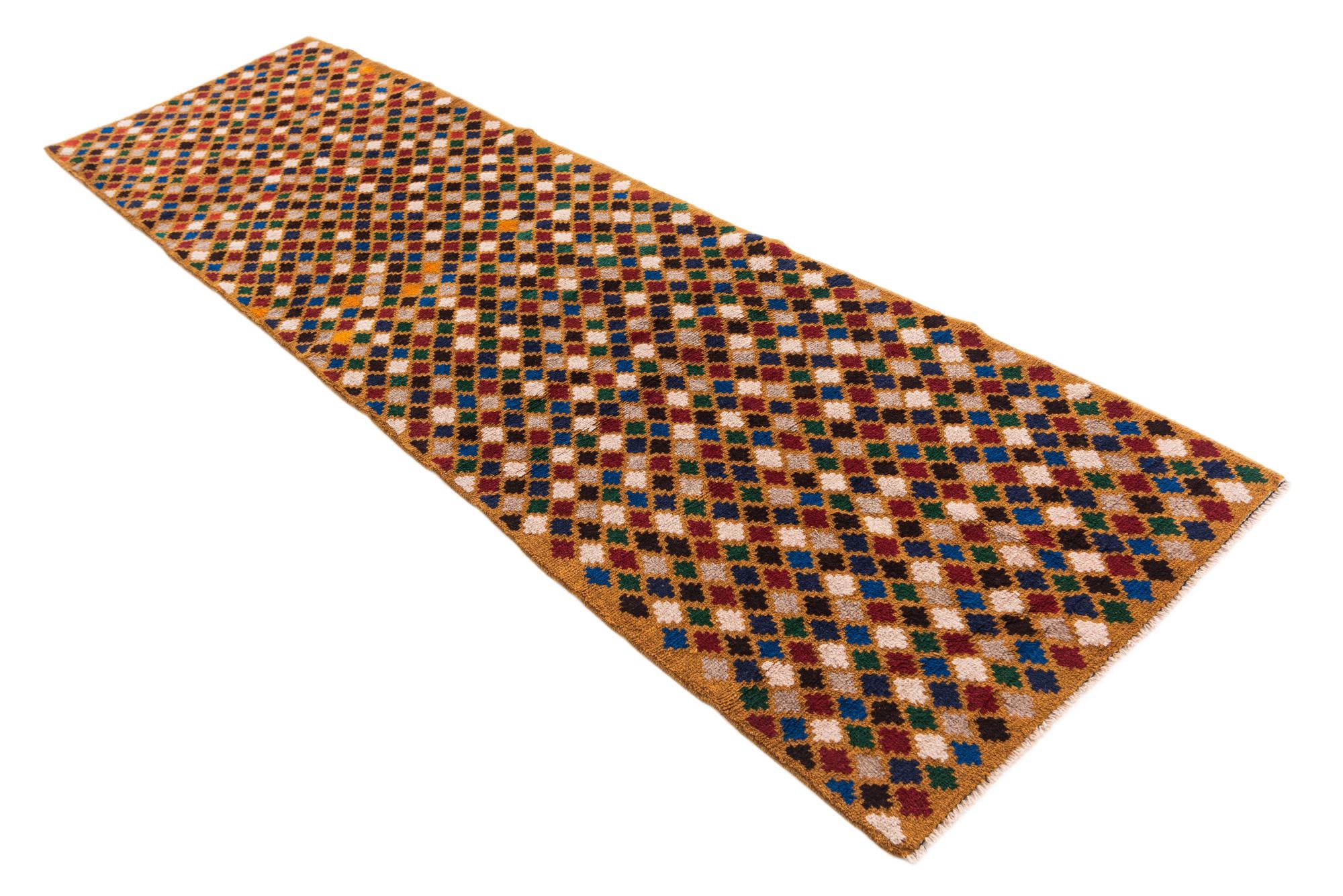 2' 9 x 9' 6 Hand Knotted Balouch Wool Runner Rug