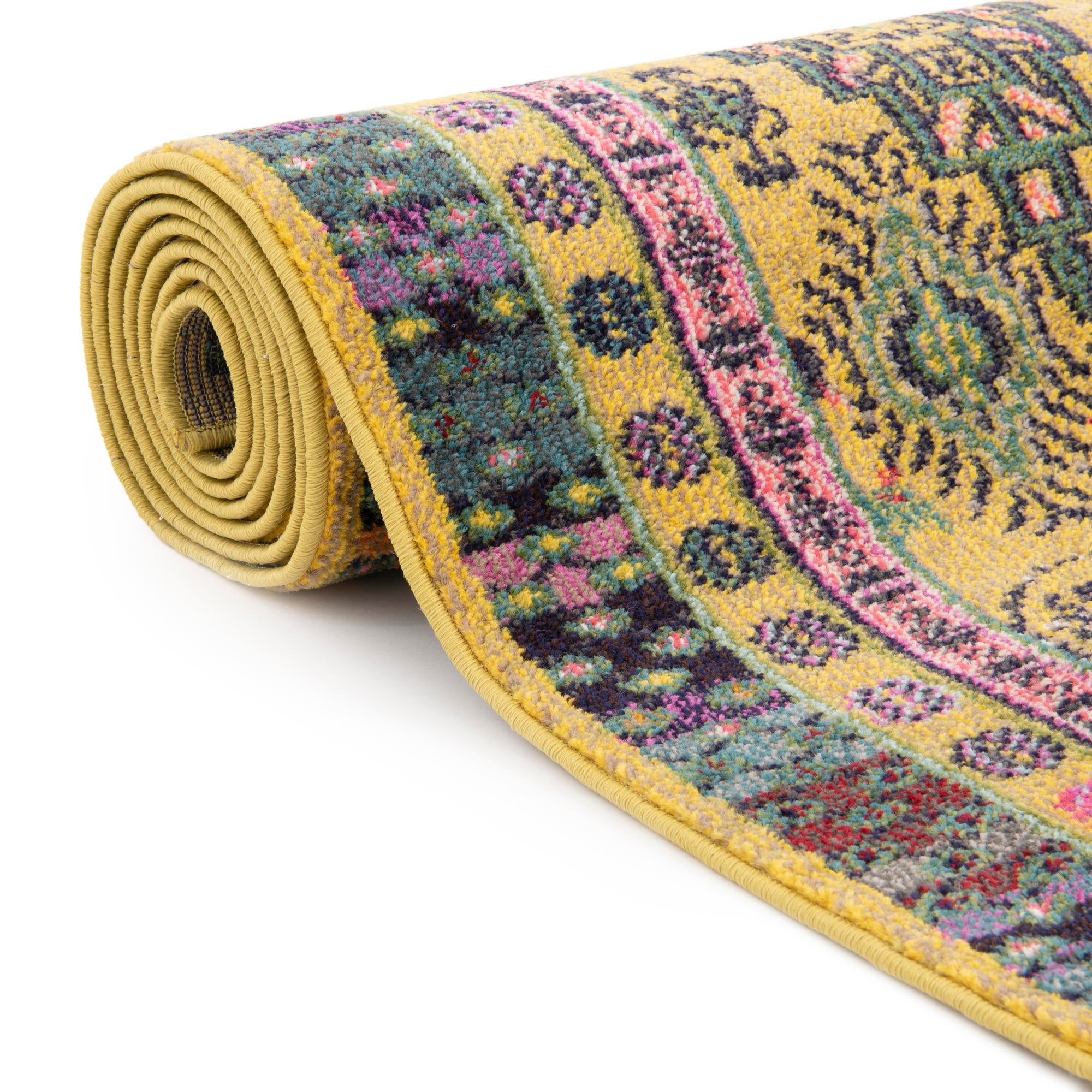 2' 7 x 10' Washable Fleur Runner Rug