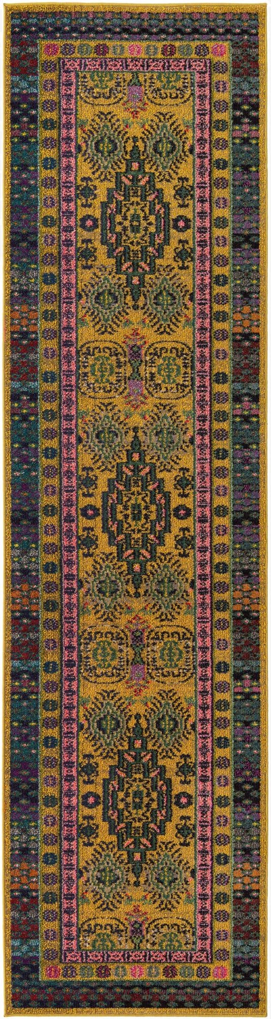 2' 7 x 10' Washable Fleur Runner Rug