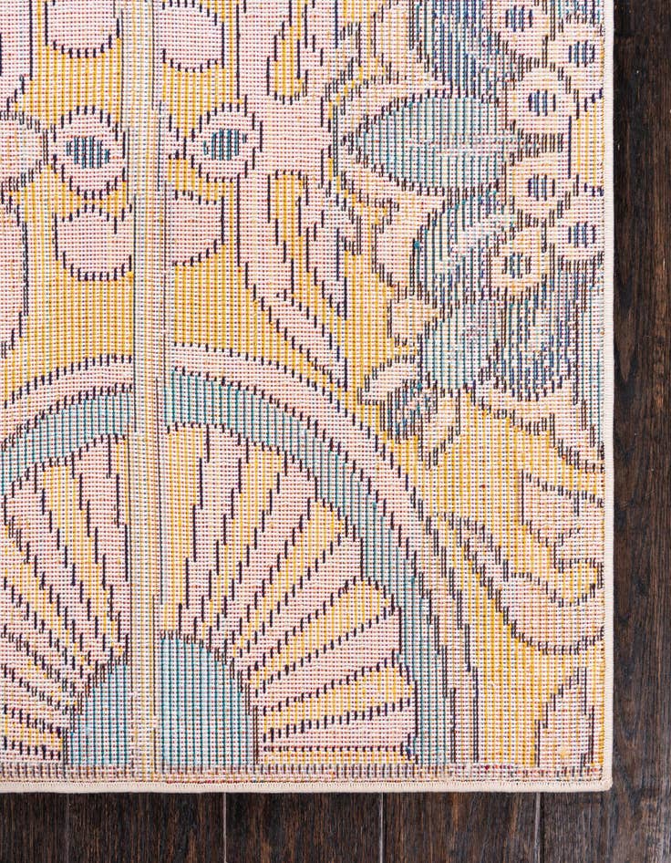 Detail image of 2' 2 x 6' 7 Washable Hyacinth Runner Rug
