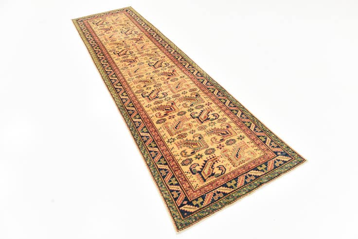 Detail image of 2' 8 x 9' 8 Hand Knotted Kazak Runner Rug