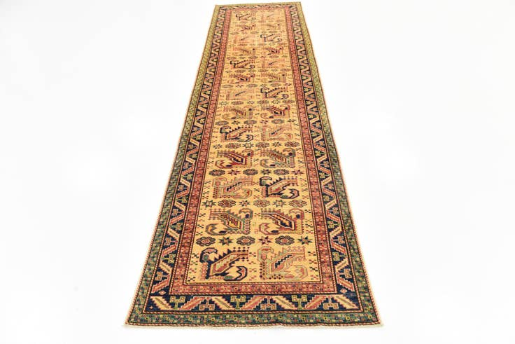 Detail image of 2' 8 x 9' 8 Hand Knotted Kazak Runner Rug