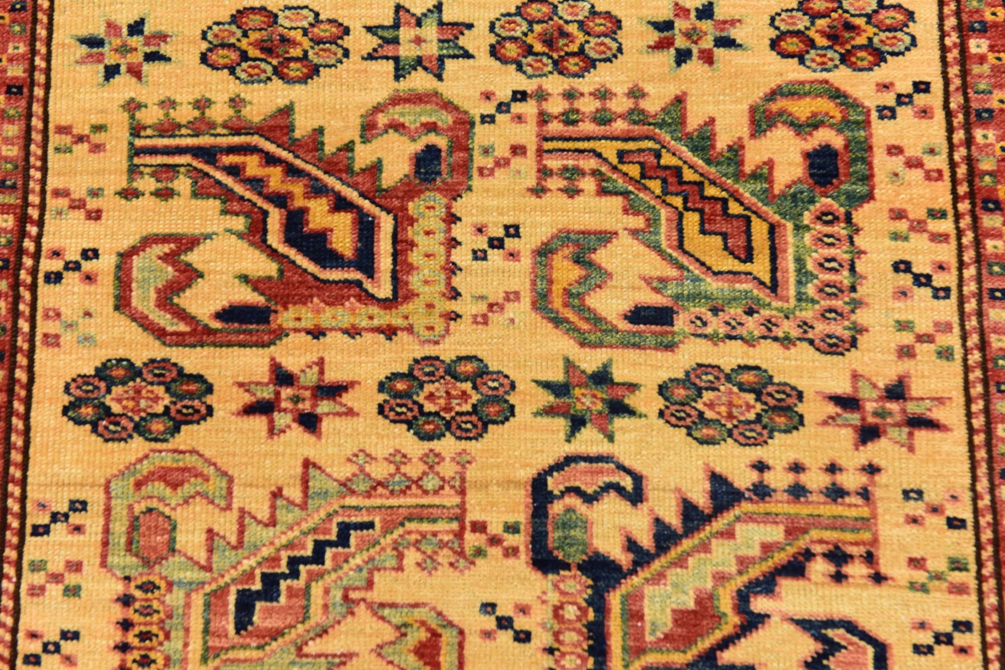80cm x 295cm anudado a mano Kazak Alfombra Pasillera