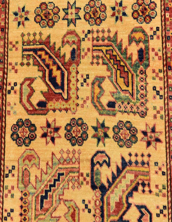 Detail image of 2' 8 x 9' 8  Hand Knotted Kazak Runner Rug