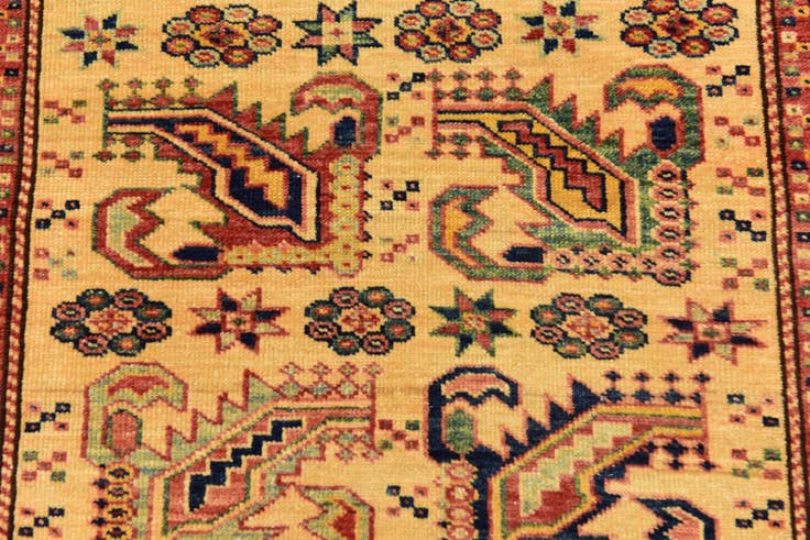 Detail image of 2' 8 x 9' 8 Hand Knotted Kazak Runner Rug