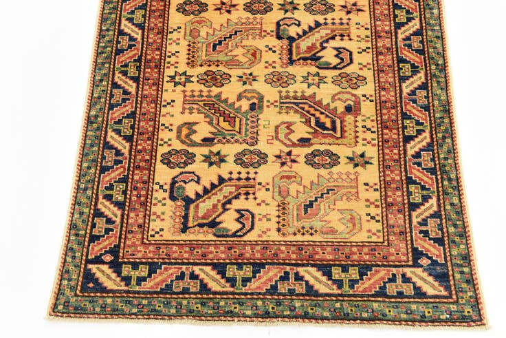 Detail image of 2' 8 x 9' 8 Hand Knotted Kazak Runner Rug