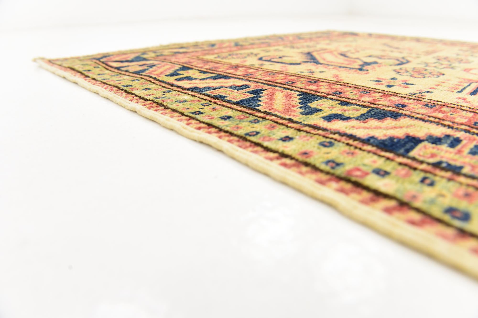 80cm x 295cm anudado a mano Kazak Alfombra Pasillera