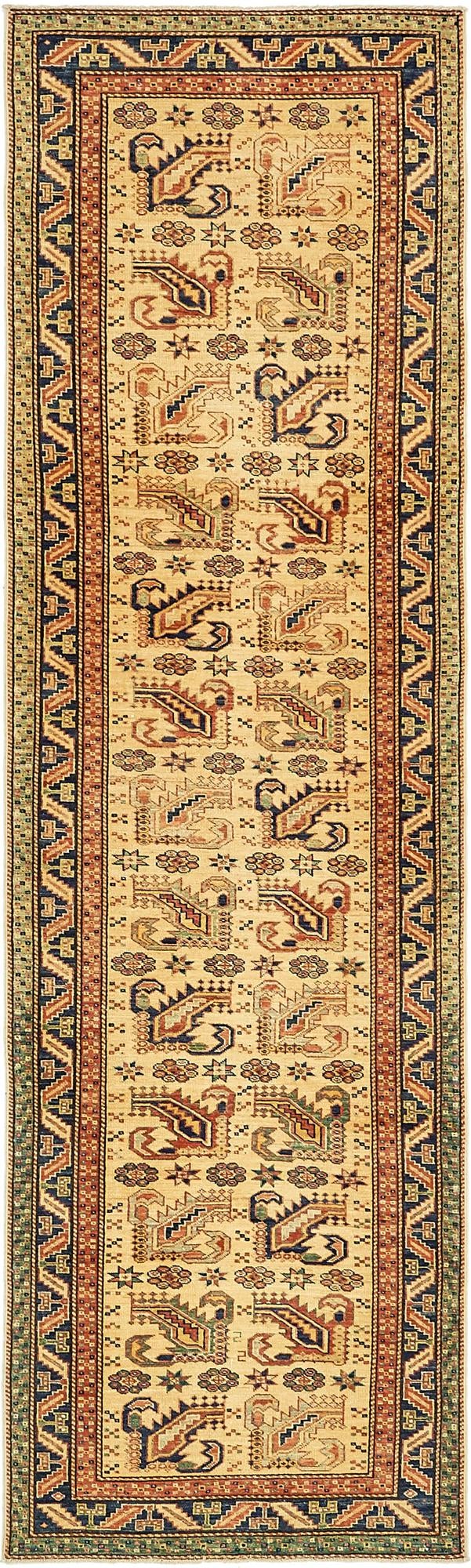2' 8 x 9' 8 Hand Knotted Kazak Runner Rug