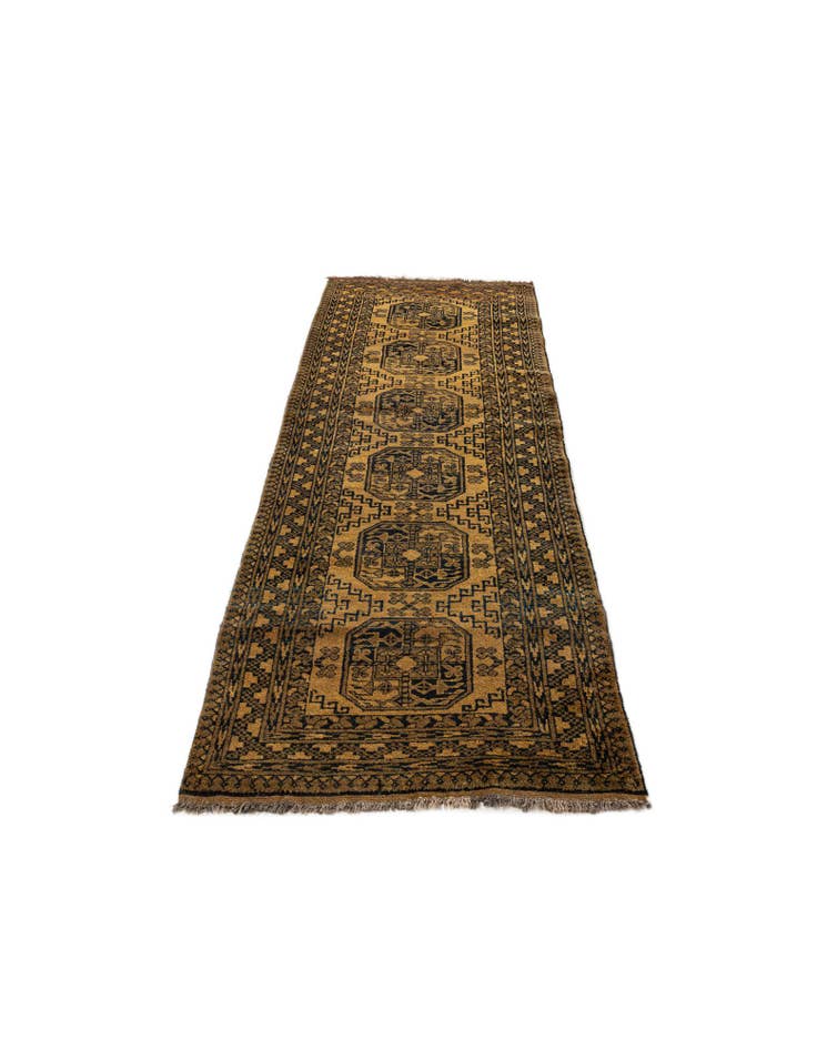 Detail image of 3' x 9' Hand Knotted Khal Mohammadi Wool Runner Rug