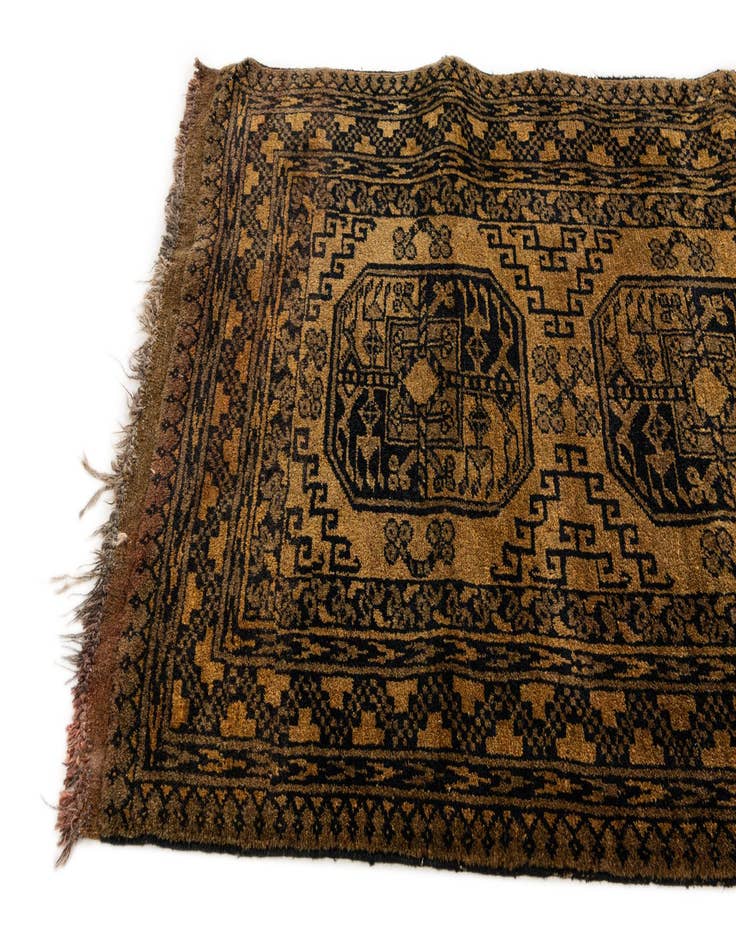 Detail image of 3' x 9'  Hand Knotted Khal Mohammadi Wool Runner Rug