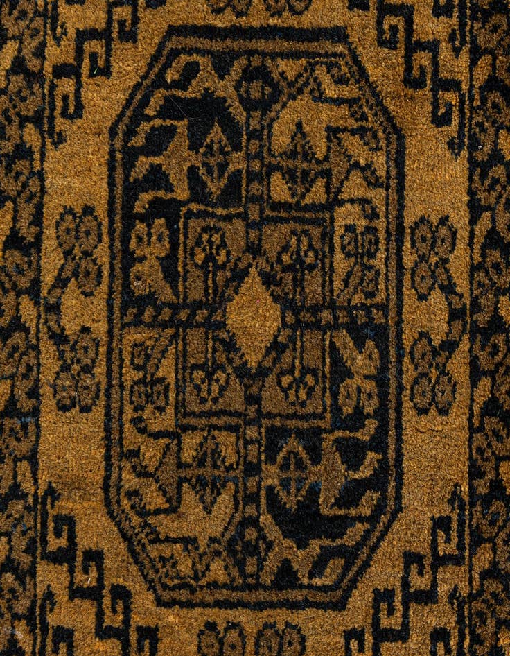 Detail image of 3' x 9'  Hand Knotted Khal Mohammadi Wool Runner Rug