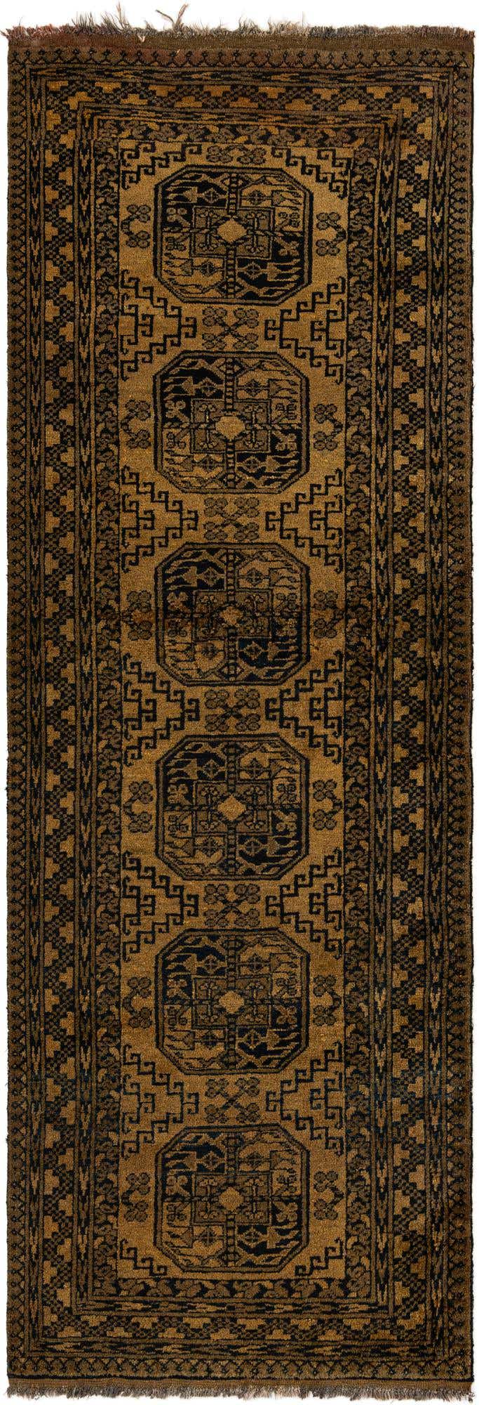3' x 9' Hand Knotted Khal Mohammadi Wool Runner Rug